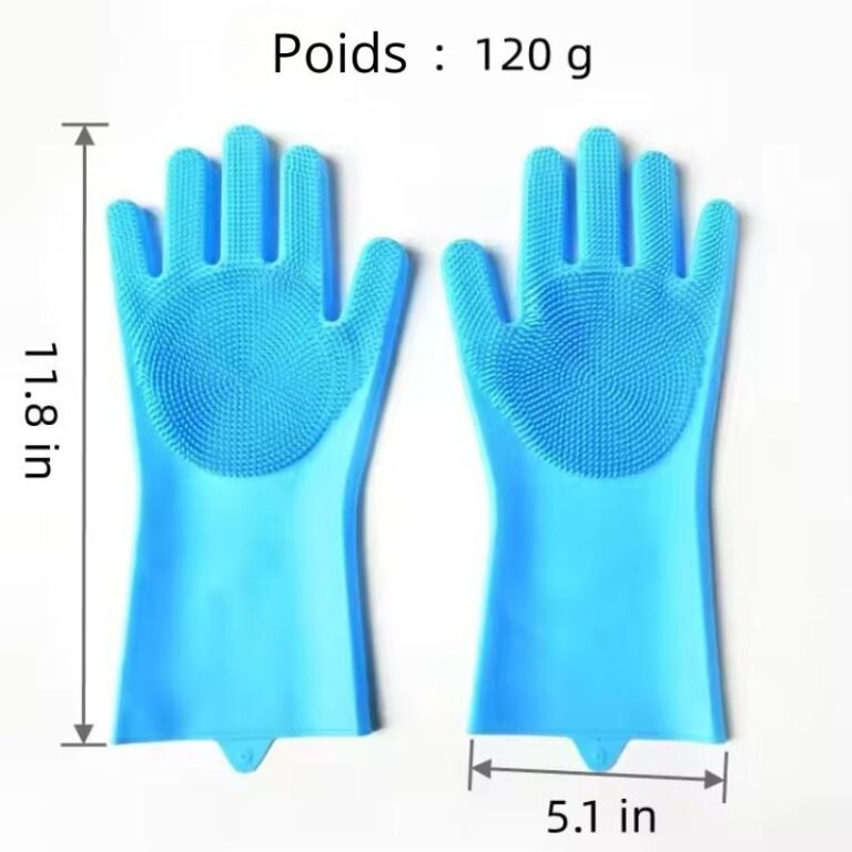 Lot de 2 gants de bain magiques en silicone réutilisables et imperméables pour chiens et chats, pour le brossage au shampoing